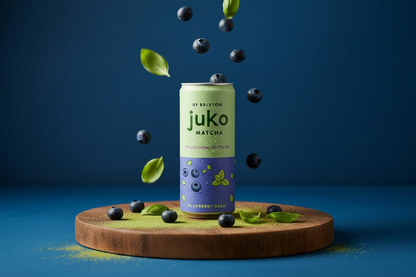 Juko Matcha Blueberry Basil 6 pack (12 oz can)