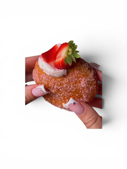 Strawberry Cream Filled Donuts