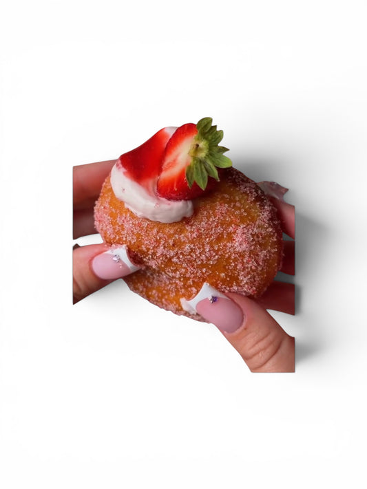 Strawberry Cream Filled Donuts